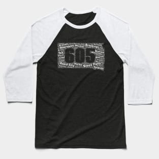 South Dakota 605 Area Code Baseball T-Shirt